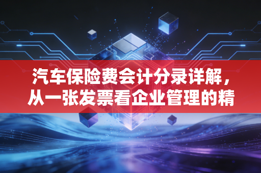 汽车保险费会计分录详解，从一张发票看企业管理的精细化