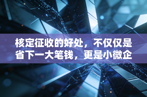 核定征收的好处，不仅仅是省下一大笔钱，更是小微企业活下去的救命稻草，但有些话我必须说在前面