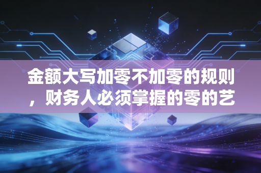 金额大写加零不加零的规则，财务人必须掌握的零的艺术与实务避坑指南