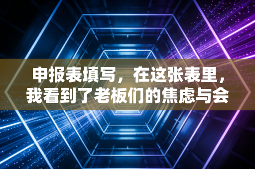 申报表填写，在这张表里，我看到了老板们的焦虑与会计人的倔强