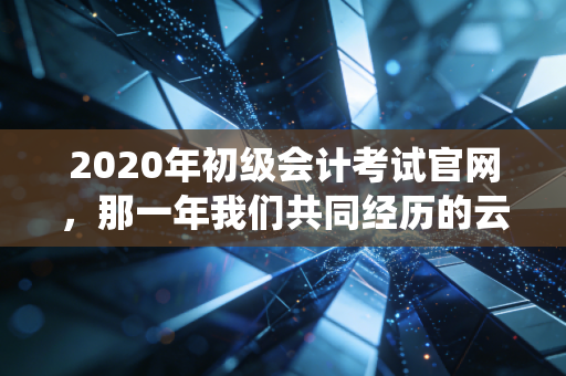 2020年初级会计考试官网，那一年我们共同经历的云端战役与职业起跑线