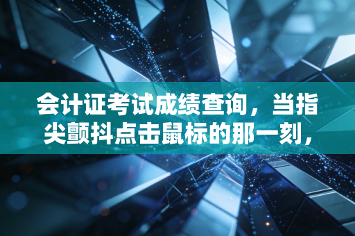 会计证考试成绩查询，当指尖颤抖点击鼠标的那一刻，我们究竟在期待什么？