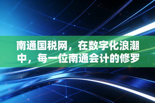 南通国税网,在数字化浪潮中,每一位南通会计的修罗场与避风港