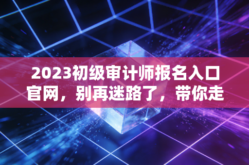 2023初级审计师报名入口官网，别再迷路了，带你走好审计职业生涯的第一步