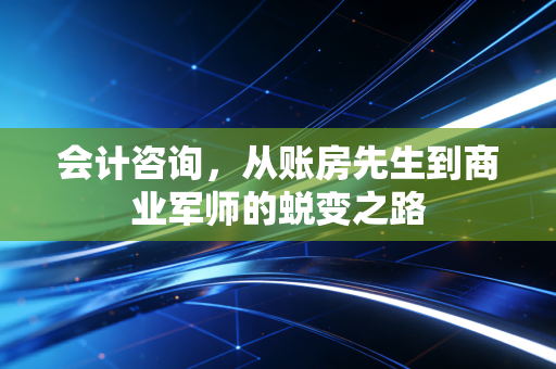会计咨询,从账房先生到商业军师的蜕变之路