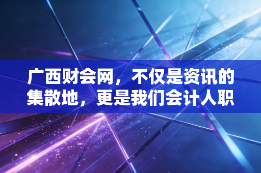 广西财会网，不仅是资讯的集散地，更是我们会计人职业生涯的隐形战友