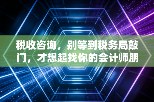 税收咨询，别等到税务局敲门，才想起找你的会计师朋友聊聊