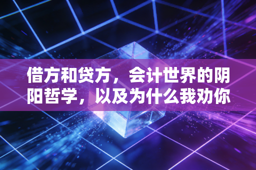 借方和贷方，会计世界的阴阳哲学，以及为什么我劝你别死记硬背