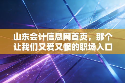 山东会计信息网首页,那个让我们又爱又恨的职场入口,聊聊会计人的真实生存状态