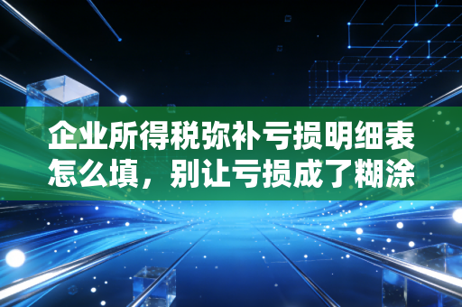 企业所得税弥补亏损明细表怎么填，别让亏损成了糊涂账，CPA老会计带你避坑实战