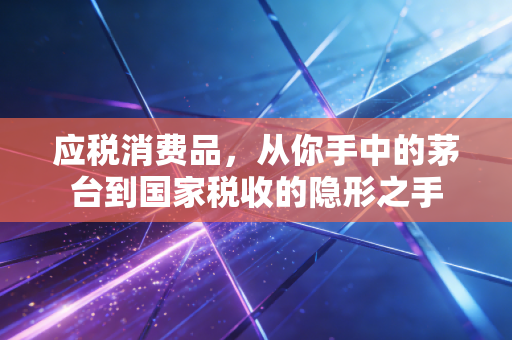 应税消费品,从你手中的茅台到国家税收的隐形之手