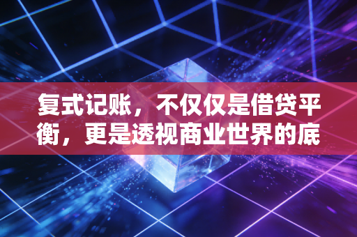 复式记账，不仅仅是借贷平衡，更是透视商业世界的底层逻辑