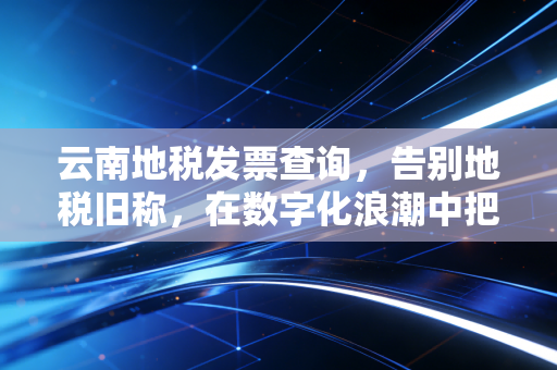 云南地税发票查询,告别地税旧称,在数字化浪潮中把好财务合规的第一道关