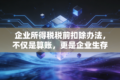 企业所得税税前扣除办法,不仅是算账,更是企业生存的省钱艺术
