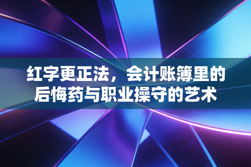 红字更正法,会计账簿里的后悔药与职业操守的艺术