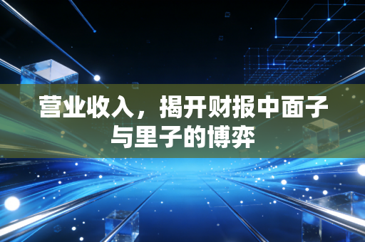 营业收入,揭开财报中面子与里子的博弈