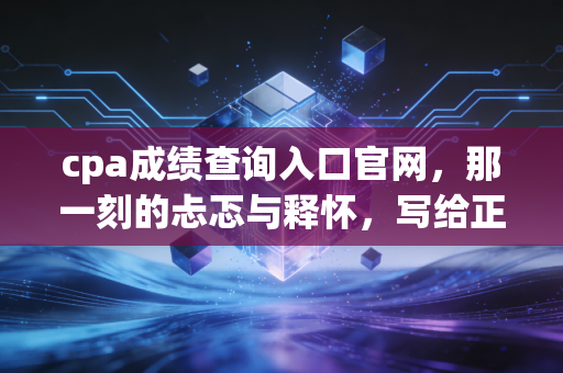 cpa成绩查询入口官网,那一刻的忐忑与释怀,写给正在等待成绩的你