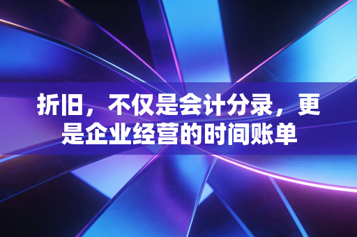 折旧,不仅是会计分录,更是企业经营的时间账单