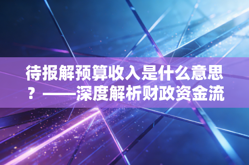 待报解预算收入是什么意思？——深度解析财政资金流转中的神秘中转站