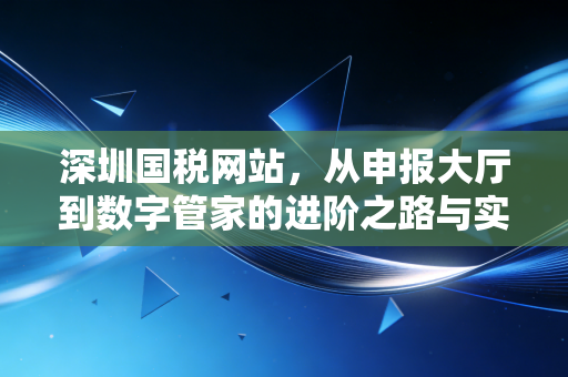 深圳国税网站,从申报大厅到数字管家的进阶之路与实操感悟