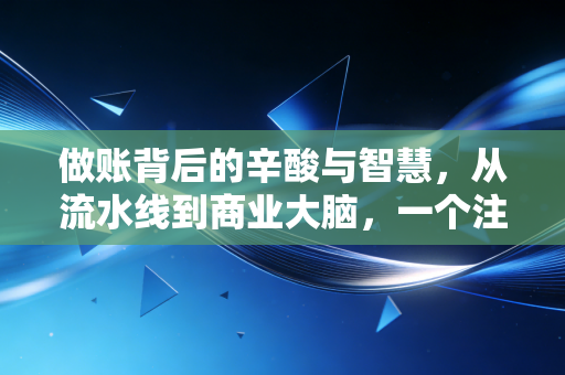 做账背后的辛酸与智慧,从流水线到商业大脑,一个注会从业者的心里话