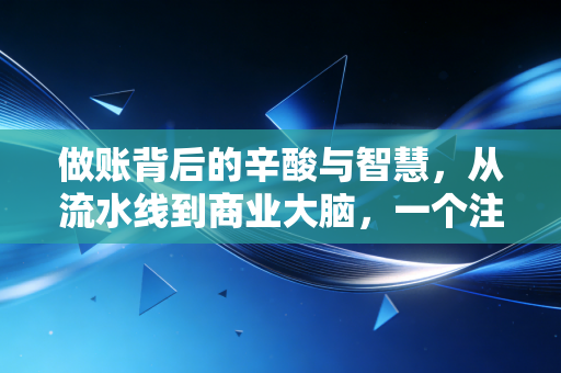 做账背后的辛酸与智慧，从流水线到商业大脑，一个注会从业者的心里话