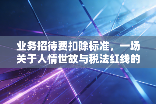 业务招待费扣除标准,一场关于人情世故与税法红线的博弈