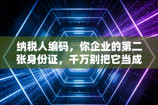 纳税人编码，你企业的第二张身份证，千万别把它当成一串乱码