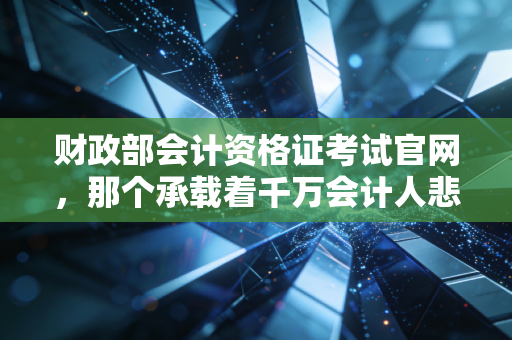财政部会计资格证考试官网，那个承载着千万会计人悲欢离合的流量入口，究竟改变了什么？