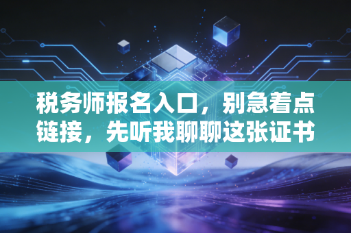税务师报名入口,别急着点链接,先听我聊聊这张证书背后的坑与光