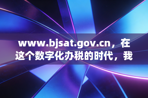 www.bjsat.gov.cn,在这个数字化办税的时代,我们该如何与税务局和平共处?