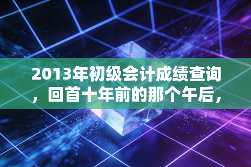 2013年初级会计成绩查询,回首十年前的那个午后,我们如何定义会计生涯
