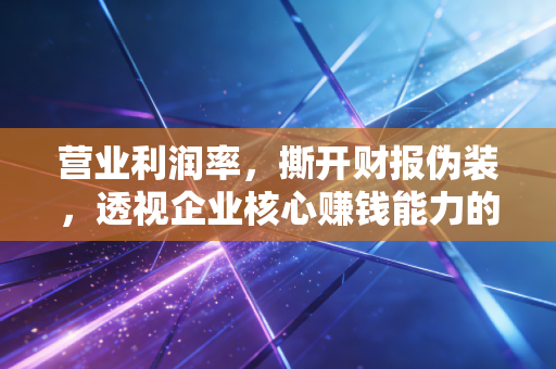 营业利润率，撕开财报伪装，透视企业核心赚钱能力的照妖镜
