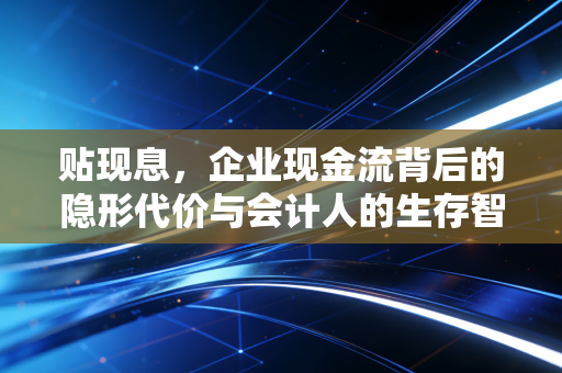 贴现息,企业现金流背后的隐形代价与会计人的生存智慧