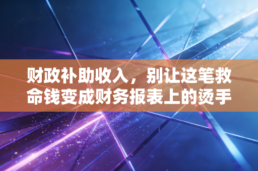 财政补助收入，别让这笔救命钱变成财务报表上的烫手山芋——一位注会老兵的深度复盘