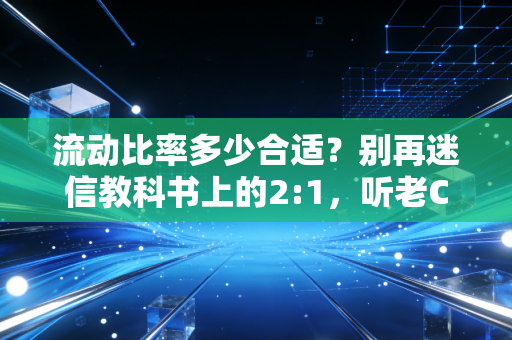 流动比率多少合适?别再迷信教科书上的2:1,听老CPA聊聊数字背后的生存智慧
