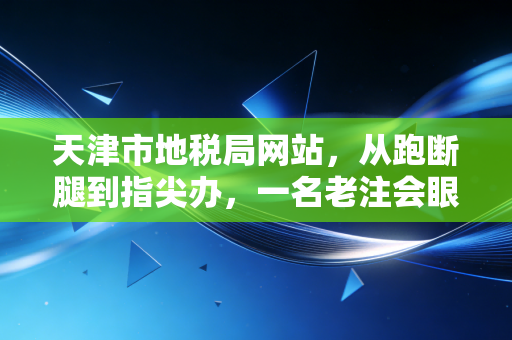 天津市地税局网站,从跑断腿到指尖办,一名老注会眼中的税务变迁