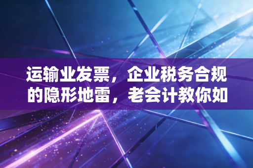运输业发票，企业税务合规的隐形地雷，老会计教你如何排雷