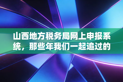 山西地方税务局网上申报系统，那些年我们一起追过的指尖办税与财税人的进阶之路