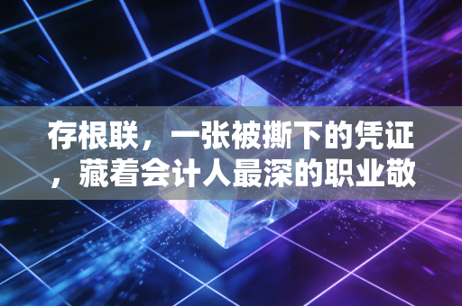 存根联,一张被撕下的凭证,藏着会计人最深的职业敬畏与人生隐喻