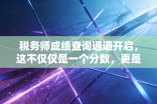 税务师成绩查询通道开启,这不仅仅是一个分数,更是我们对抗平庸的勋章