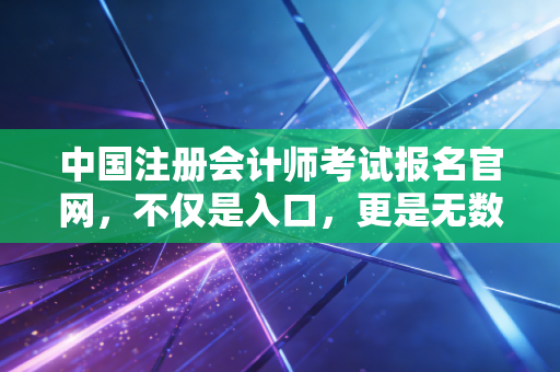 中国注册会计师考试报名官网，不仅是入口，更是无数财务人命运的转折点