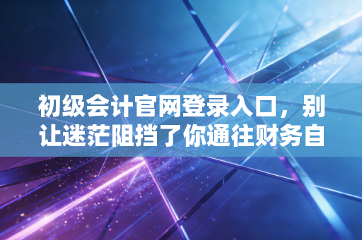 初级会计官网登录入口,别让迷茫阻挡了你通往财务自由的第一步