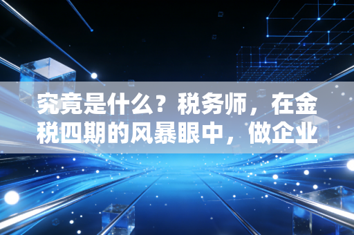 究竟是什么？税务师，在金税四期的风暴眼中，做企业最懂风险的摆渡人