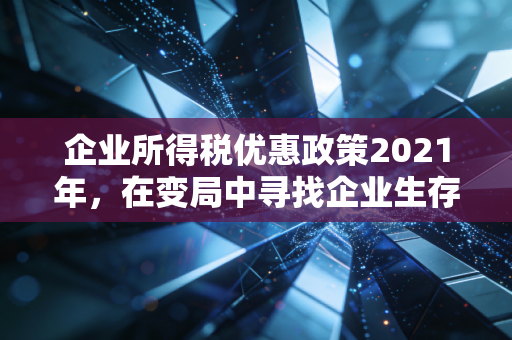 企业所得税优惠政策2021年,在变局中寻找企业生存的救命稻草与红利