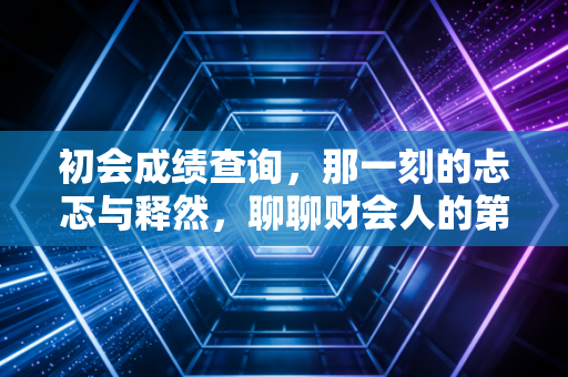 初会成绩查询，那一刻的忐忑与释然，聊聊财会人的第一张入场券