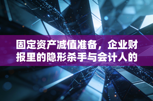 固定资产减值准备,企业财报里的隐形杀手与会计人的职业良知
