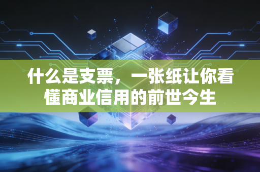什么是支票,一张纸让你看懂商业信用的前世今生