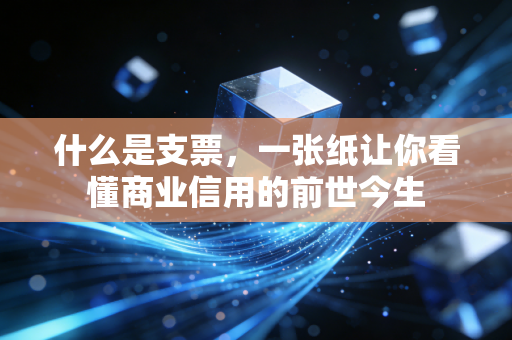 什么是支票,一张纸让你看懂商业信用的前世今生