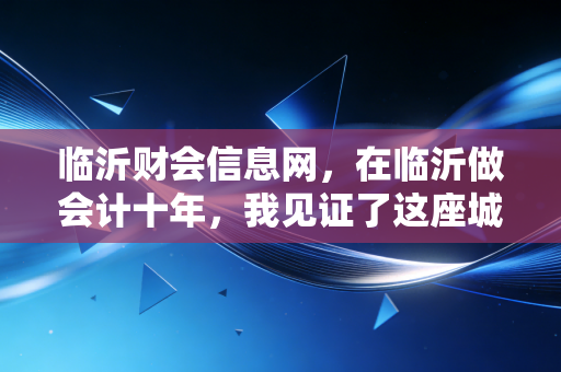 临沂财会信息网,在临沂做会计十年,我见证了这座城市的财务变迁与我们的职业出路